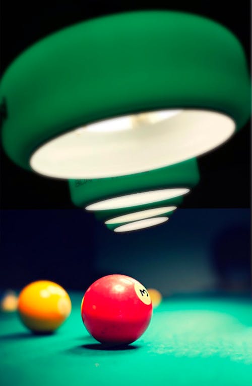 free photo of dynamic perspective billiard table shot